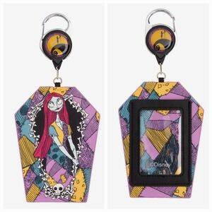 The Nightmare Before Christmas Sally Coffin Retractable ID Cardholder Disney NEW